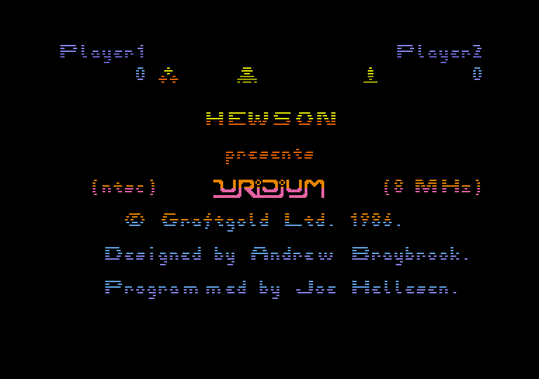 Uridium (1986) sur Atari ST.